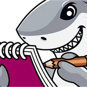 Tiburón de Weird Mindset tomando notas